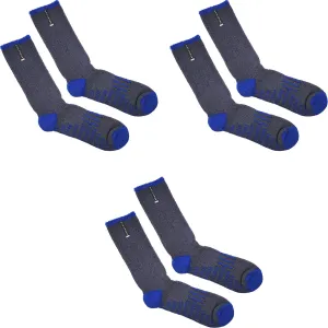3 Pair Bonds Explorer Extreme Impact Crew Mens Work Thick Wool Socks SZSC2W Bulk Navy