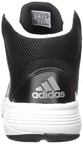 adidas Men's Cloudfoam Ilation Mid Basketball Shoes, Core Black/Matte Silver/White, ((9 W US)