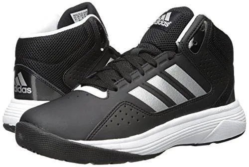 adidas Men's Cloudfoam Ilation Mid Basketball Shoes, Core Black/Matte Silver/White, ((9 W US)