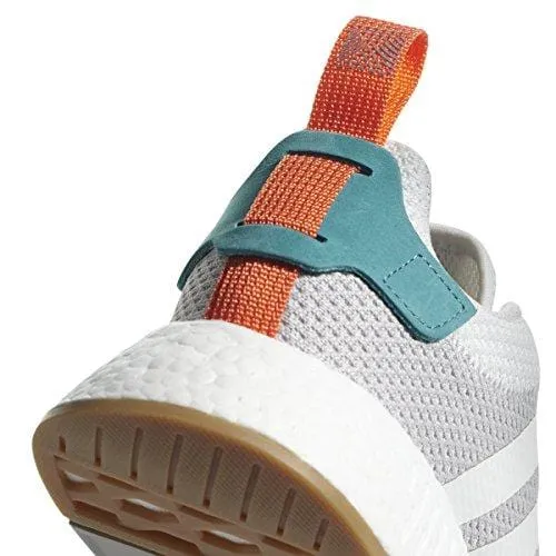adidas NMD R2 Summer Mens in Crystal White/Grey/Gum, 9.5