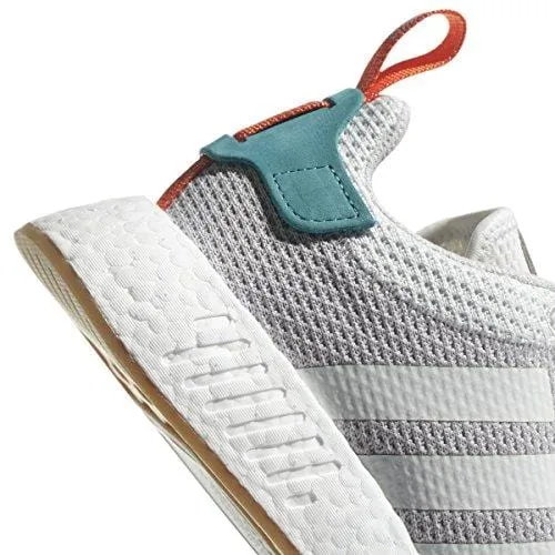 adidas NMD R2 Summer Mens in Crystal White/Grey/Gum, 9.5