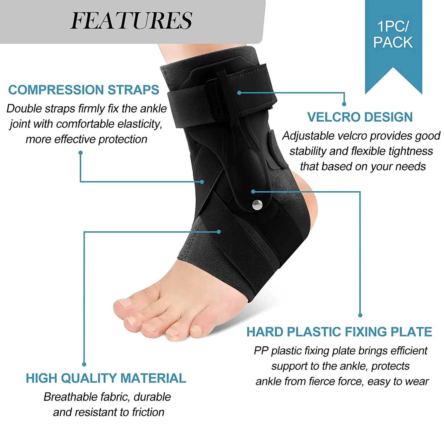 Ankle Support Brace for Ankle Sprains-XL