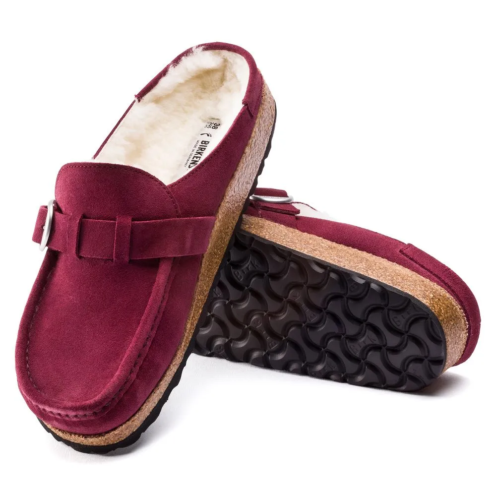 'Birkenstock USA' Women's Buckley Shearlin - Maroon / Natural
