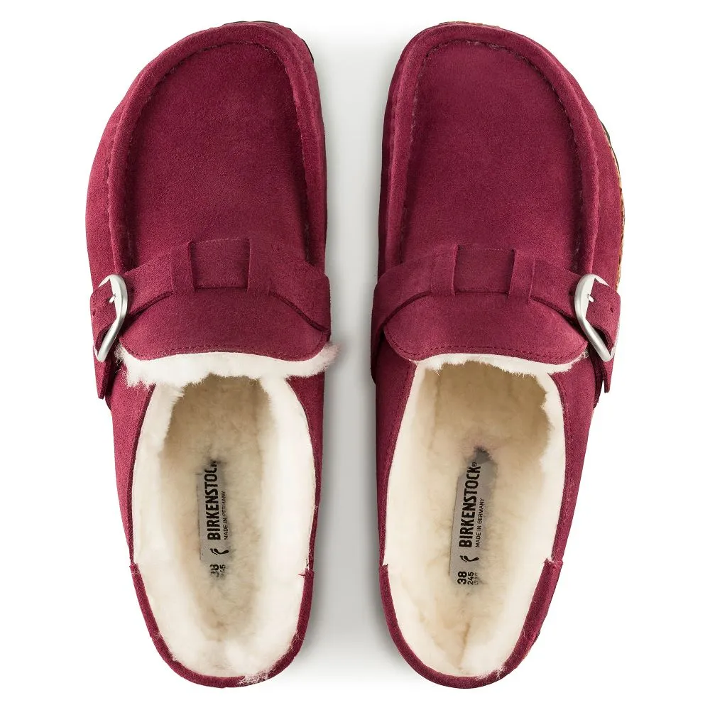 'Birkenstock USA' Women's Buckley Shearlin - Maroon / Natural