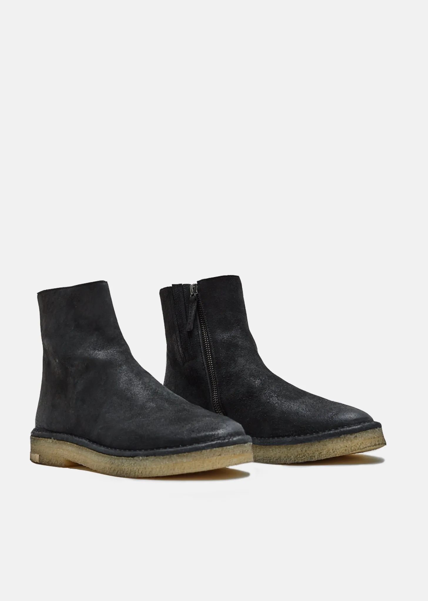 Contrast Stitching Suede Boots