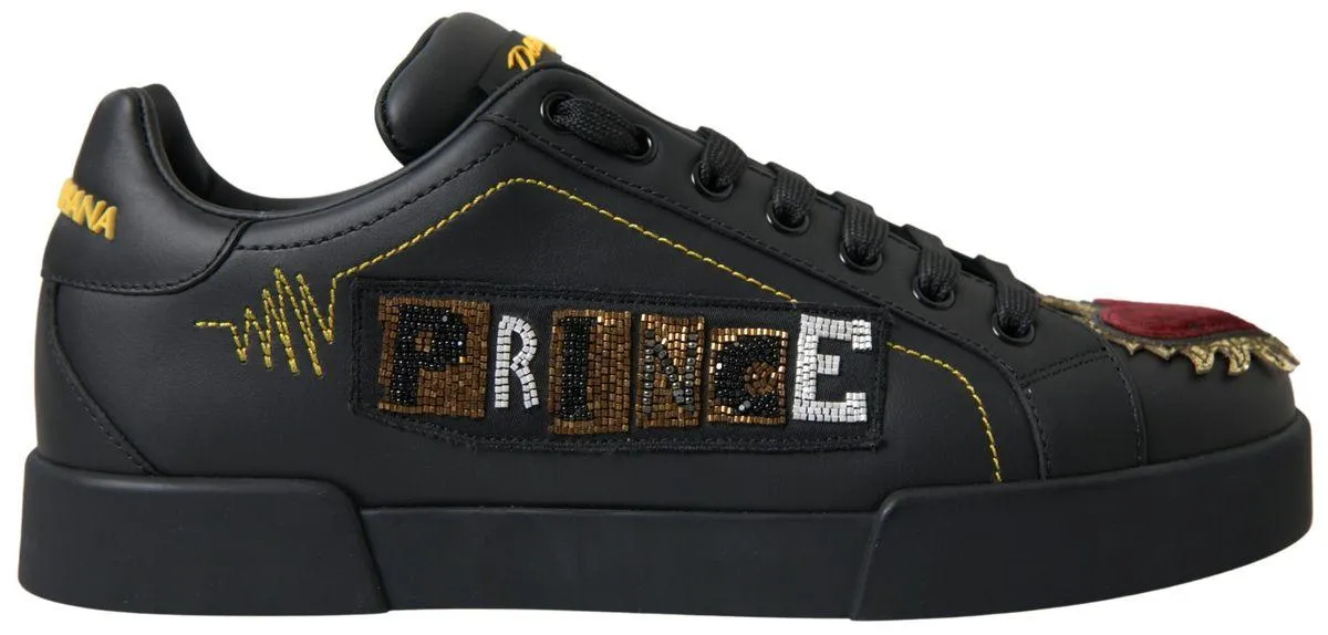 Dolce & Gabbana Leather Portofino Prince Sneakers