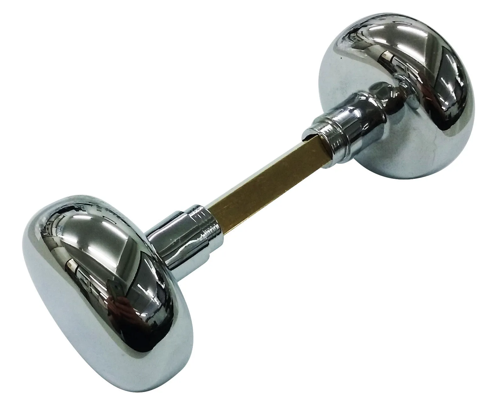 DOOR KNOB SET ROUND BRASS