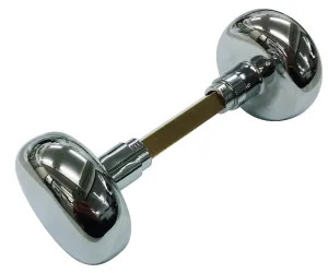 DOOR KNOB SET ROUND BRASS