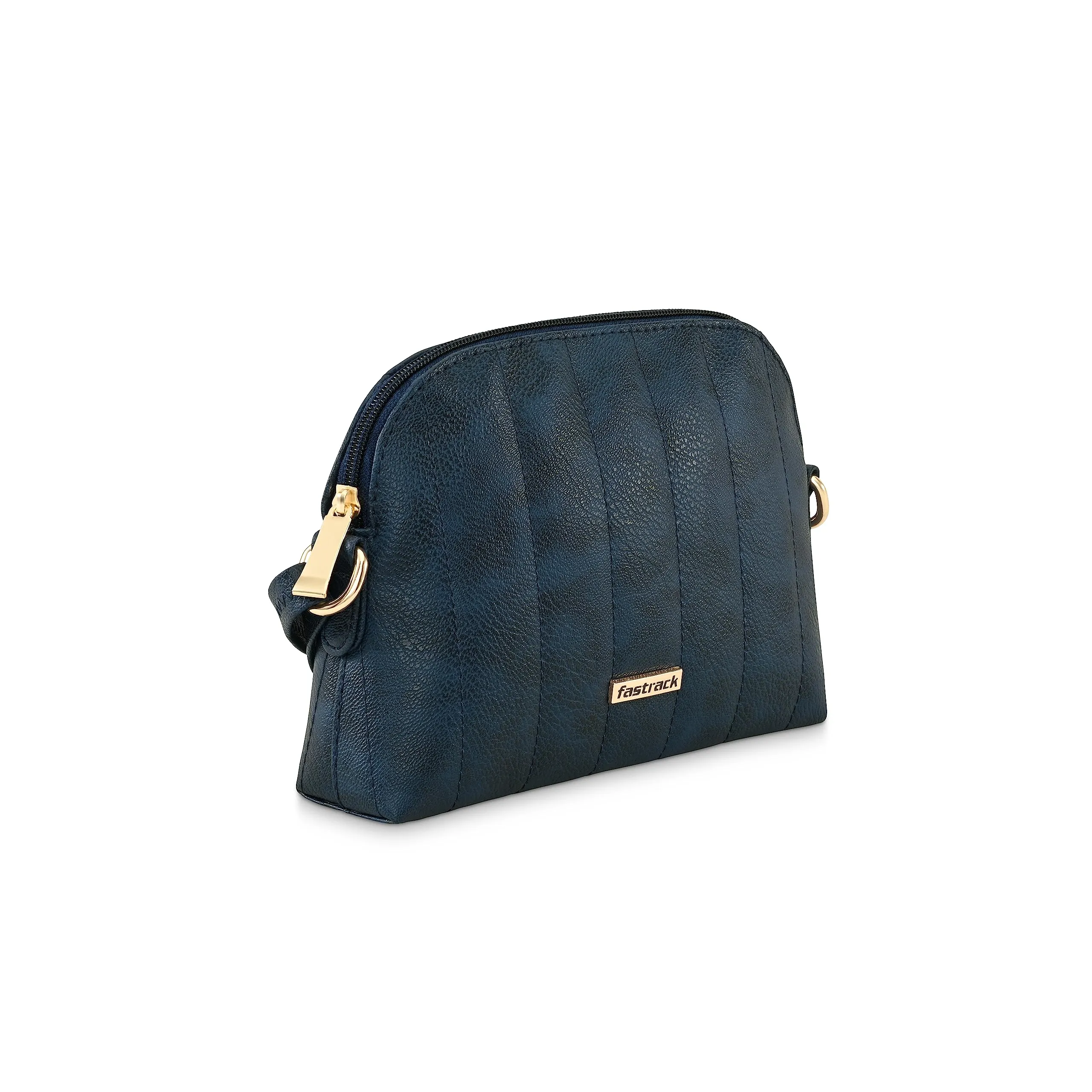 Fastrack Quilted Navy Blue Sling Bag For Women