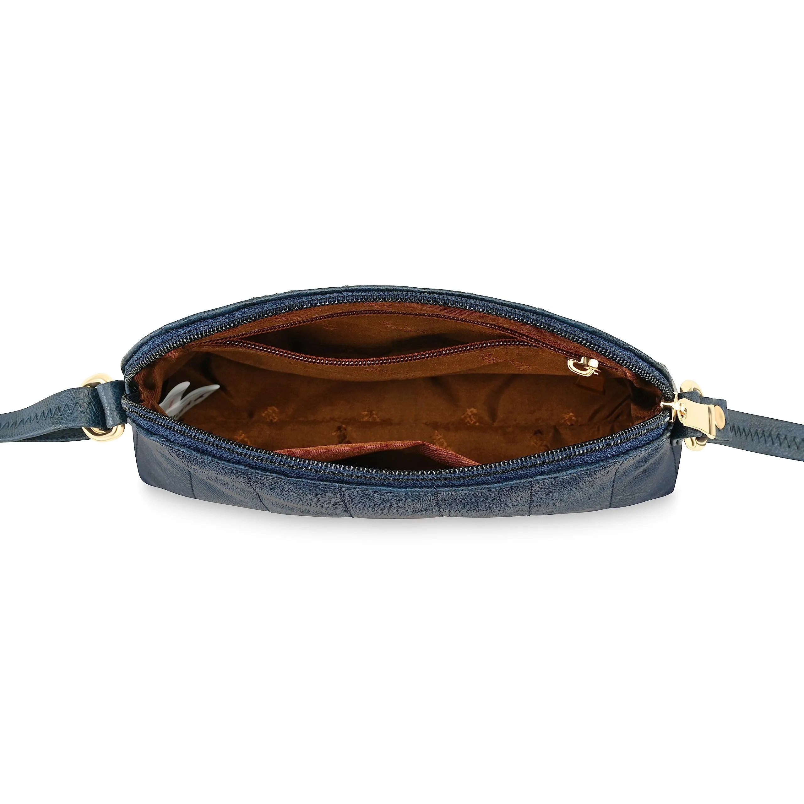 Fastrack Quilted Navy Blue Sling Bag For Women