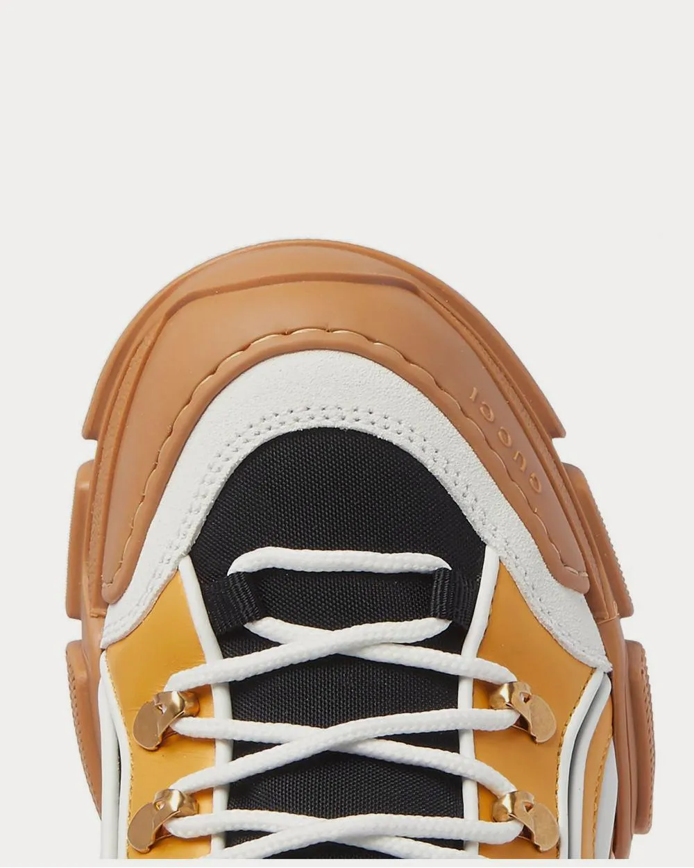 Flashtrek Rubber, Leather, Mesh and Suede  Yellow low top sneakers
