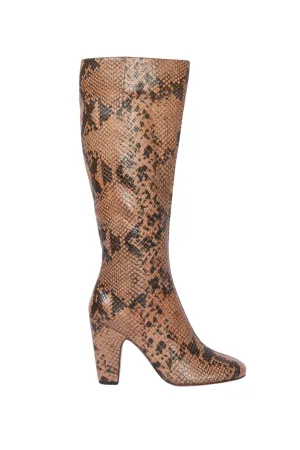 High Sugar Snakeskin Knee High Boots