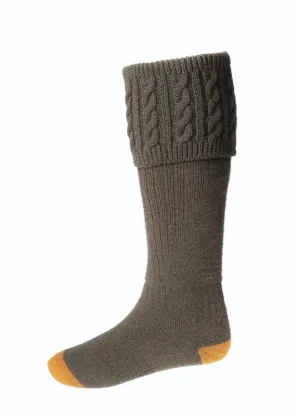 House of Cheviot comfort socks Sutherland in Bracken colour - suitable for hunting, shooting, farming and country living - New