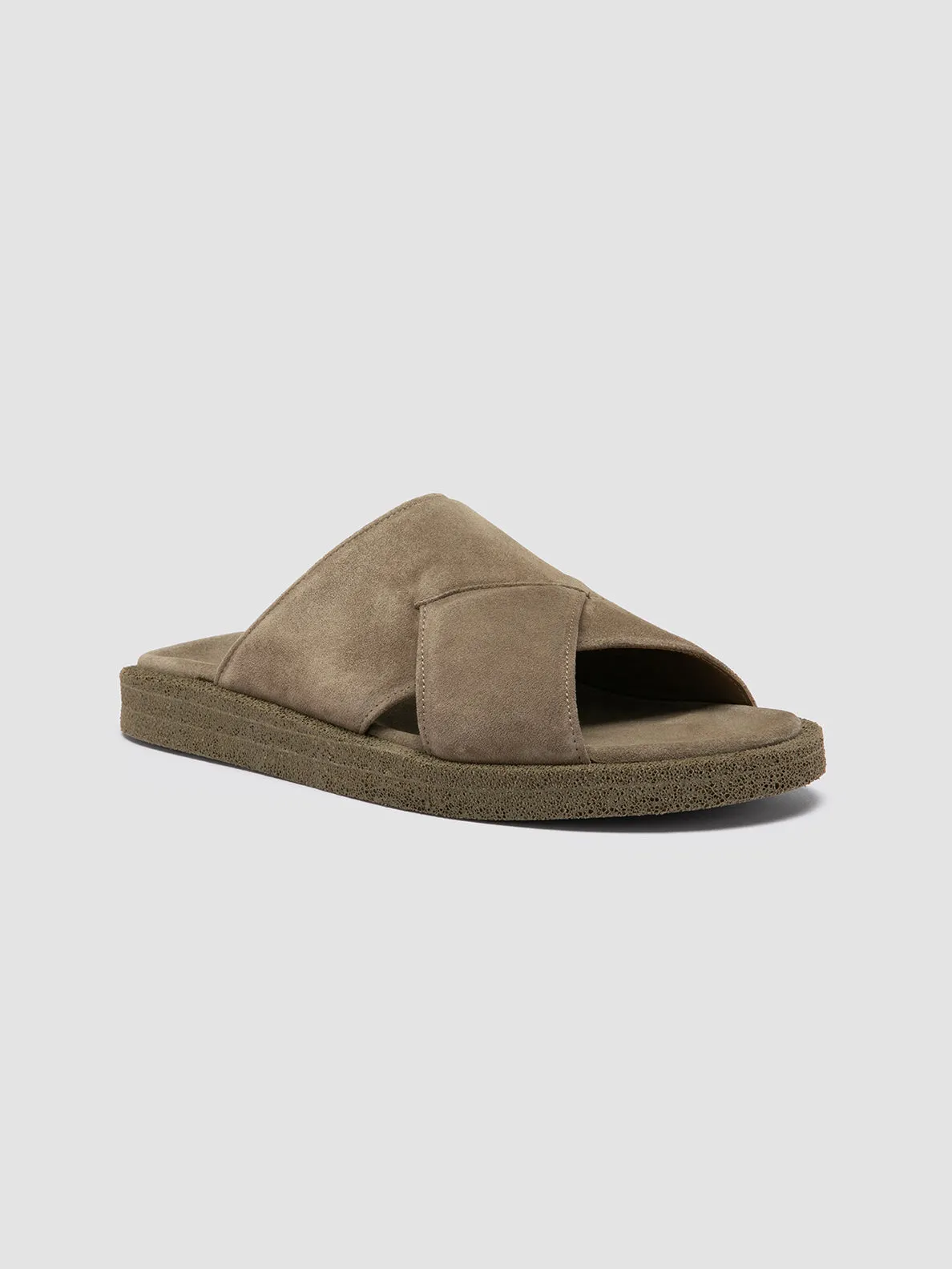 INNER 002 - Taupe Suede Slide Sandals