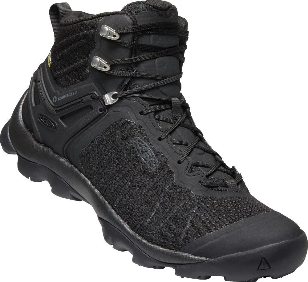 'Keen Outdoor' Men's Venture WP Leather Mid Hiker - Black / Black
