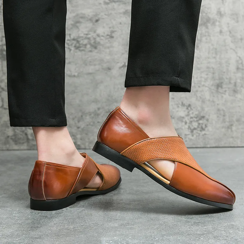 Men's Casual Leather Sandals Shoes
