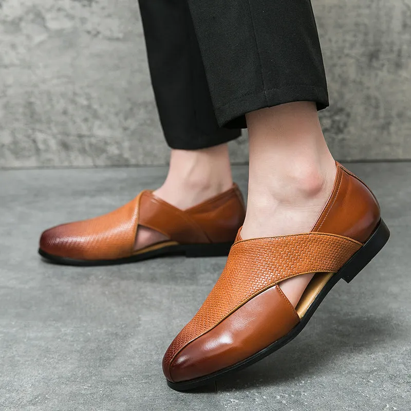 Men's Casual Leather Sandals Shoes