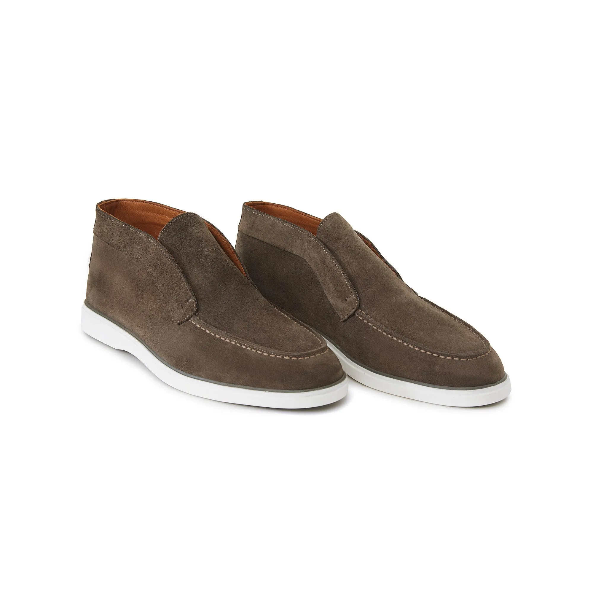 Men's Suede Calf Leather Open Walk Handmade Chukka Boots M9000