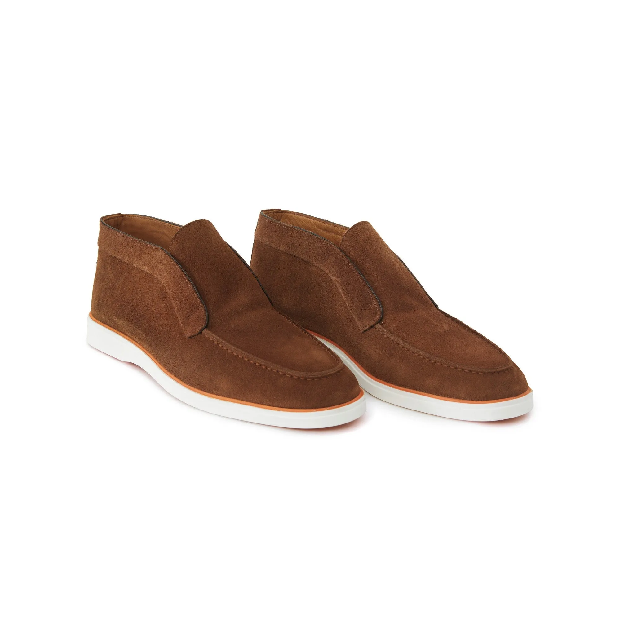 Men's Suede Calf Leather Open Walk Handmade Chukka Boots M9000