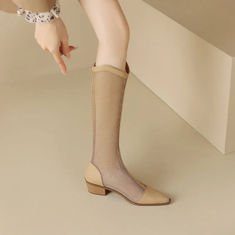 Mesh Cowboy Boots