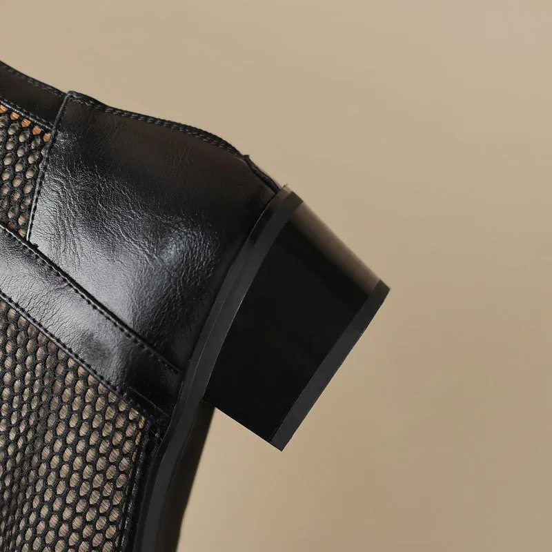 Mesh Cowboy Boots
