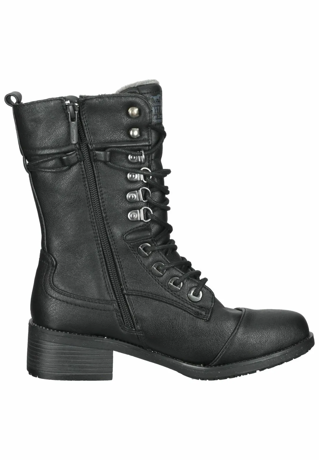 Mustang lace-up boots, black