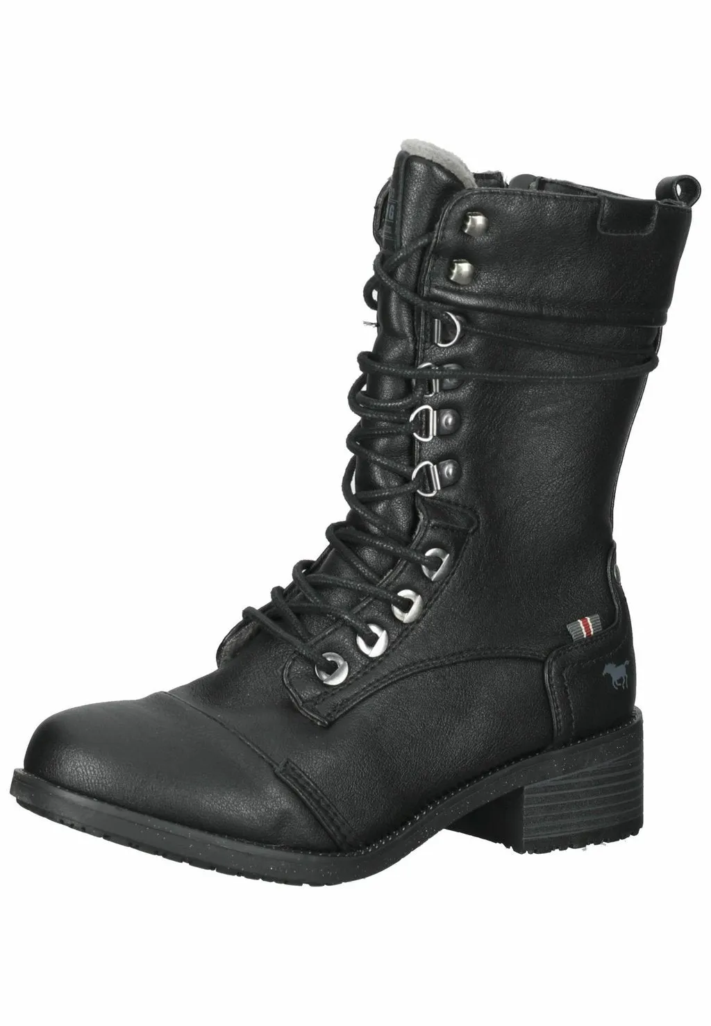 Mustang lace-up boots, black