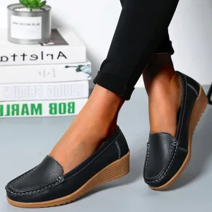 Nanccy Women Flats Spring Summer Genuine Leather Casual Loafers