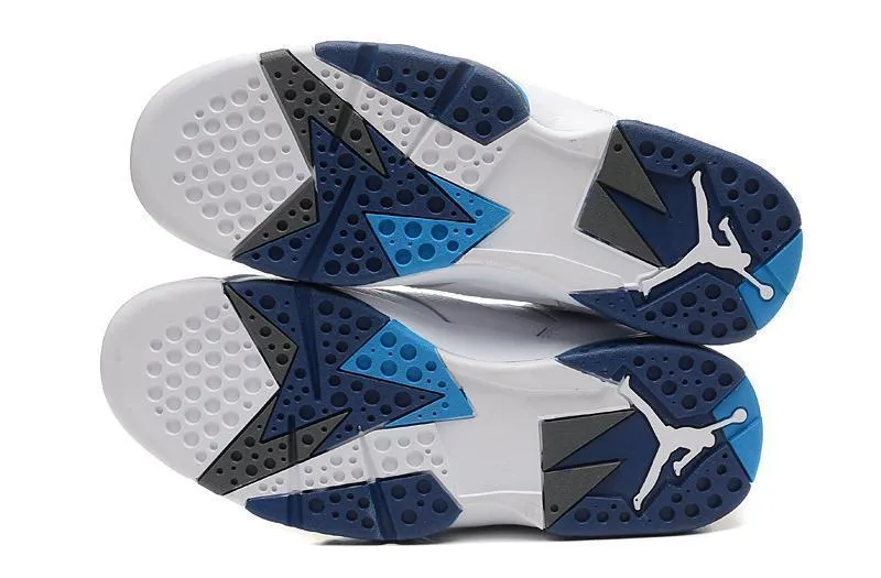 Nike Air Jordan 7 Retro White Blue Shoes Basketball Men !!! CYBER MONDAY SALE !!!
