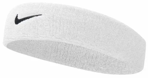 Nike Swoosh Headband (White/Black, Osfm)