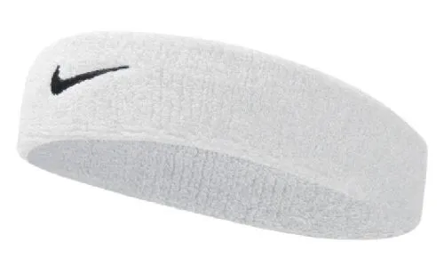 Nike Swoosh Headband (White/Black, Osfm)