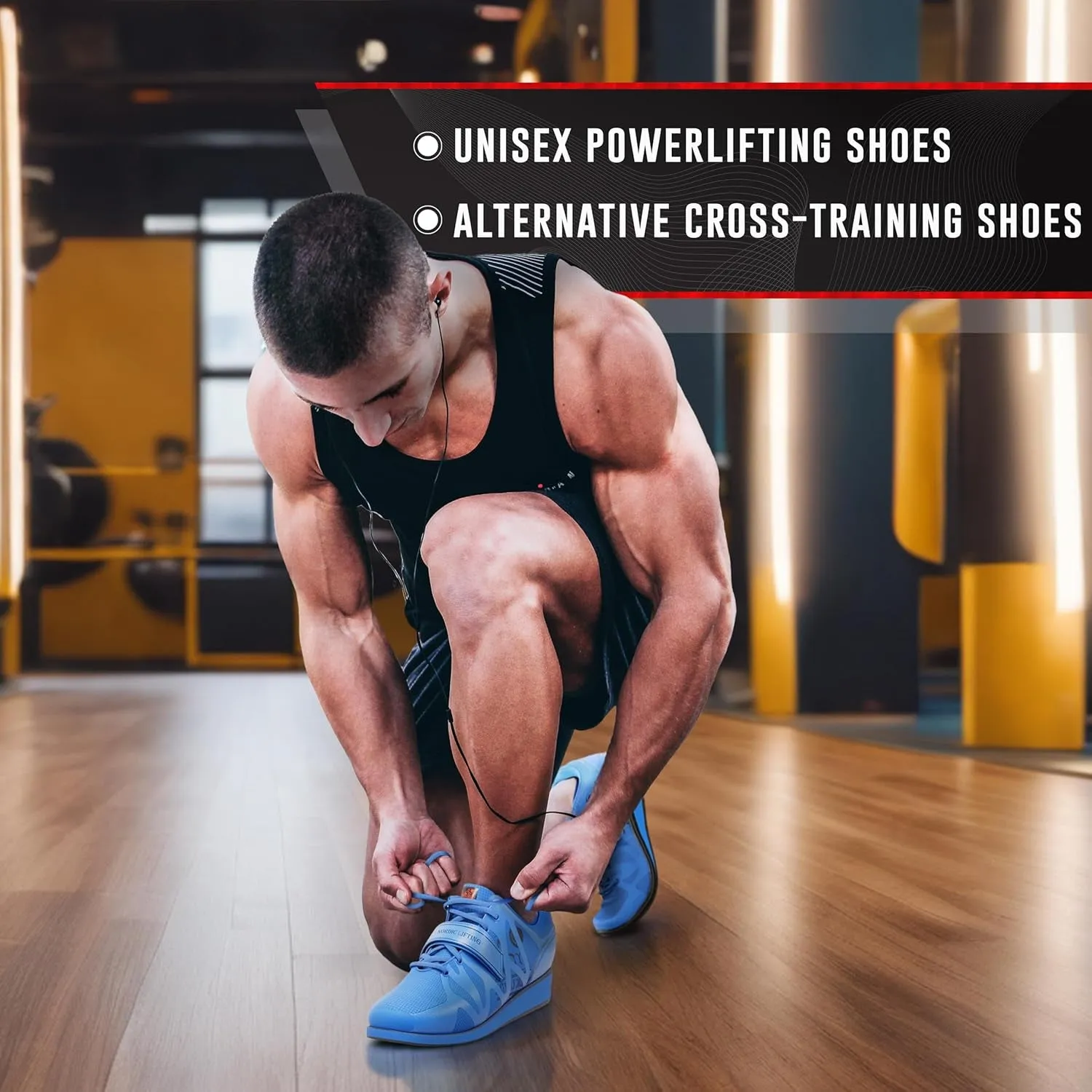 Powerlifting Shoes for Heavy Weightlifting - Men'S Squat Shoe - MEGIN