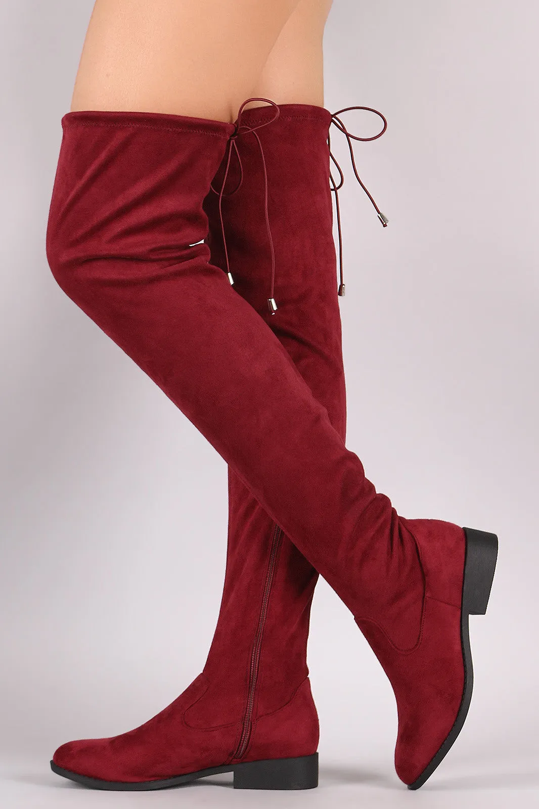 Qupid Slouchy Fitted Over the Knee Boots