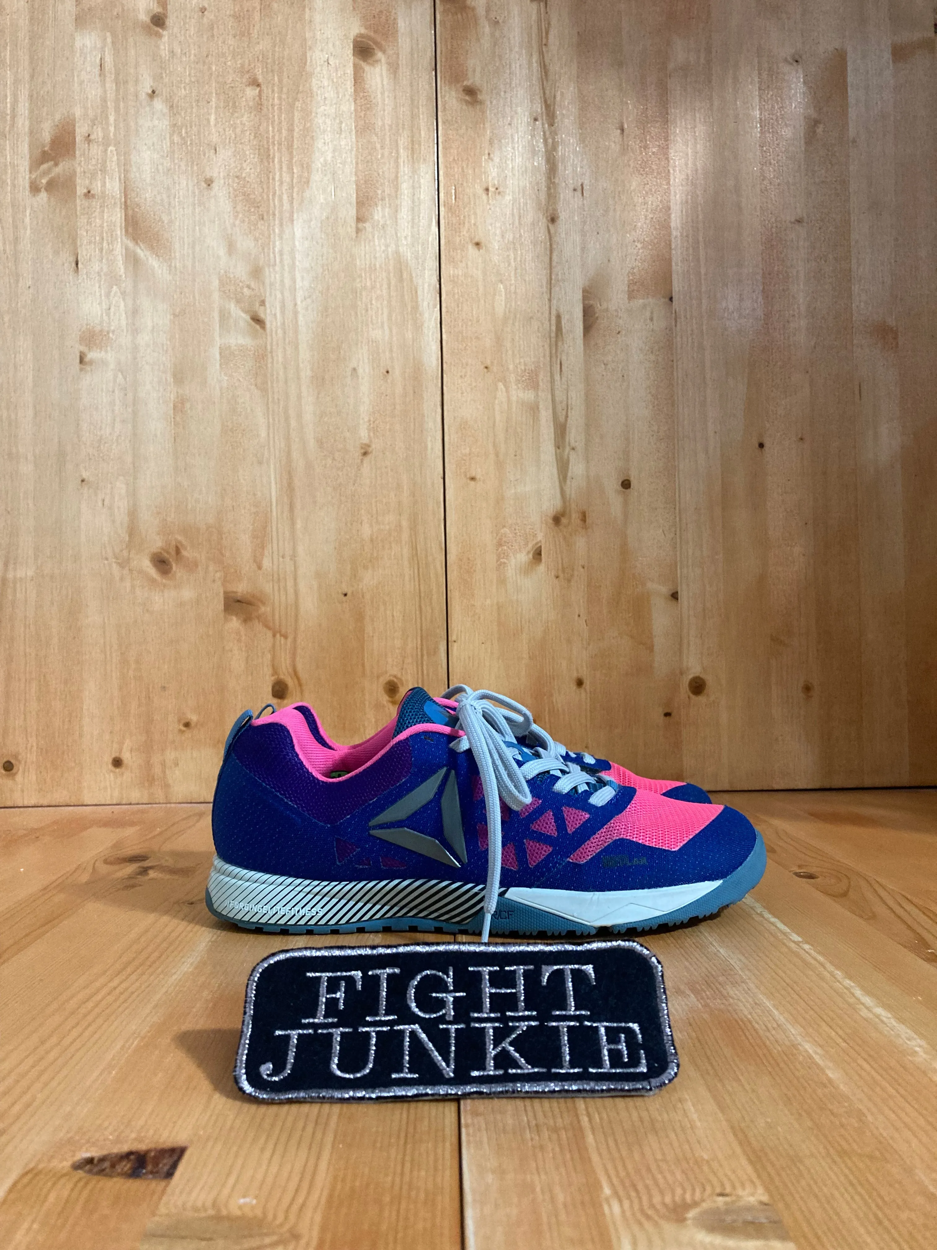 REEBOK NANO 6 Women's Size 9.5 Kevlar Running Cross Fit Training Shoes Sneakers Blue & Pink B14491