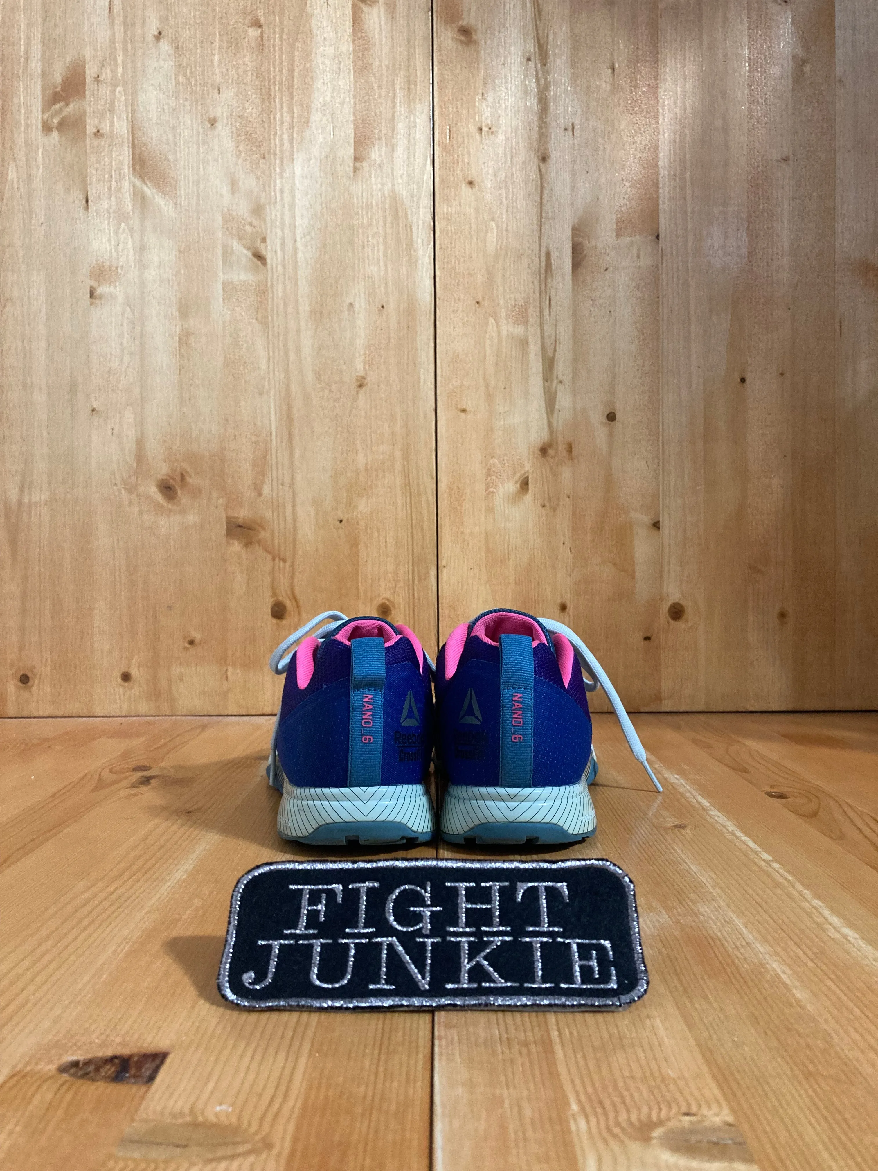 REEBOK NANO 6 Women's Size 9.5 Kevlar Running Cross Fit Training Shoes Sneakers Blue & Pink B14491