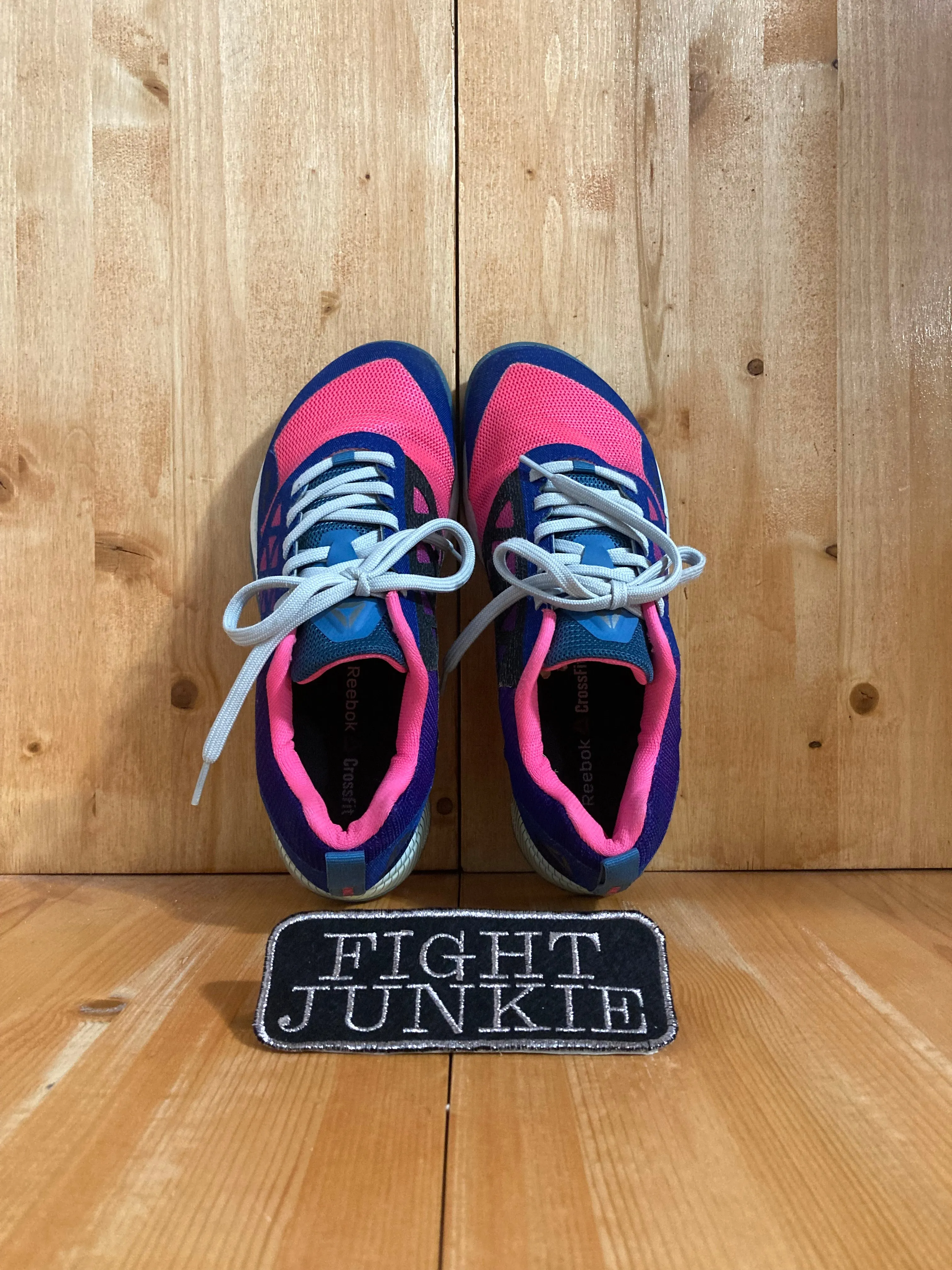 REEBOK NANO 6 Women's Size 9.5 Kevlar Running Cross Fit Training Shoes Sneakers Blue & Pink B14491