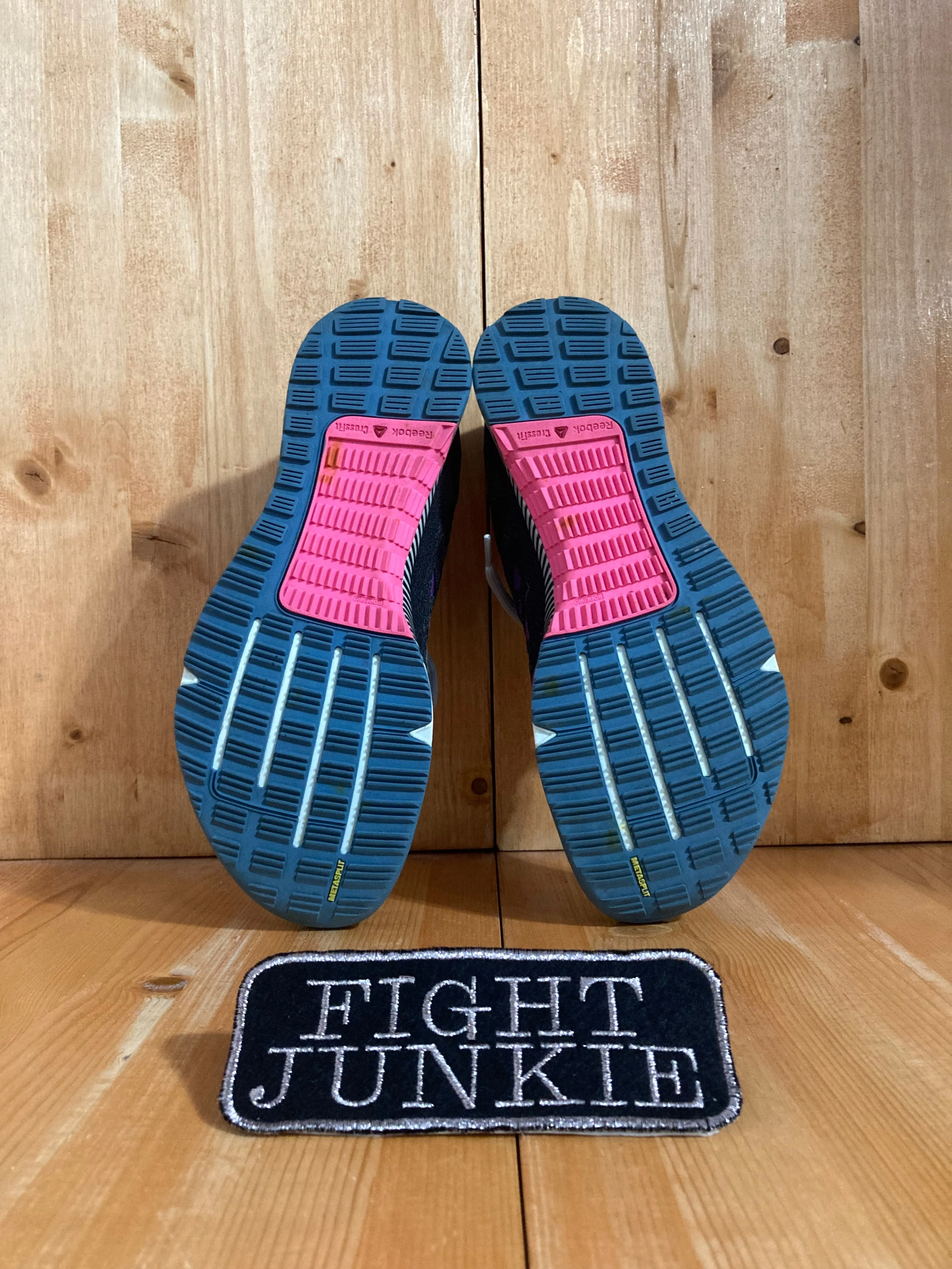REEBOK NANO 6 Women's Size 9.5 Kevlar Running Cross Fit Training Shoes Sneakers Blue & Pink B14491