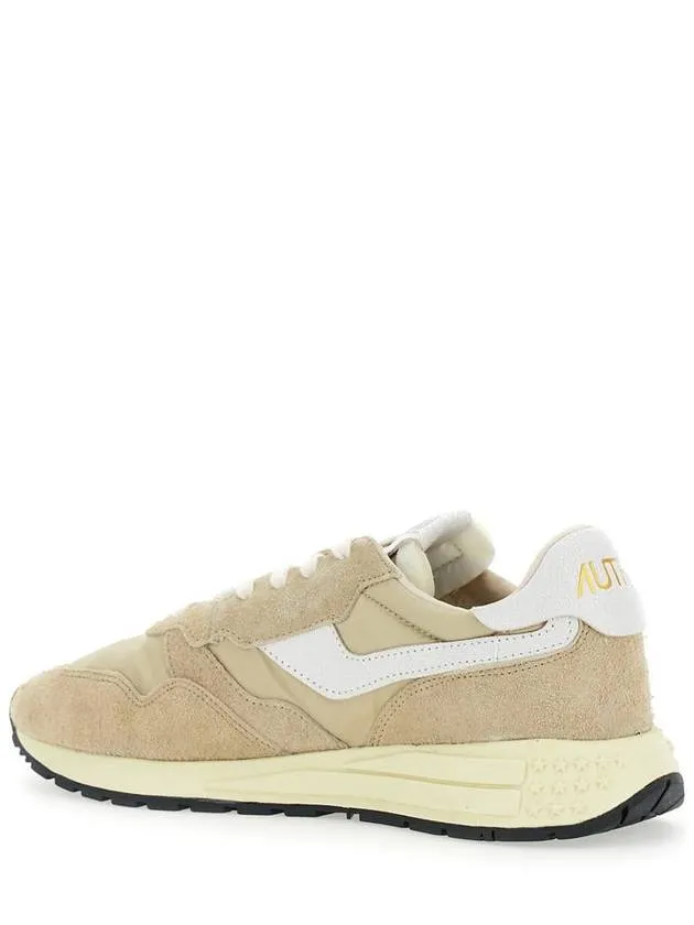 'Reel Wind' Beige Low Top Sneakers With Logo Detail In Suede Man