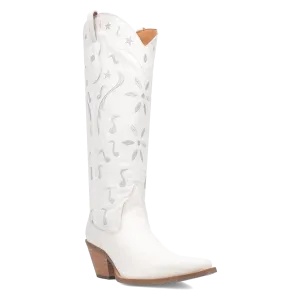 Rhymin White Leather Boots (DS)