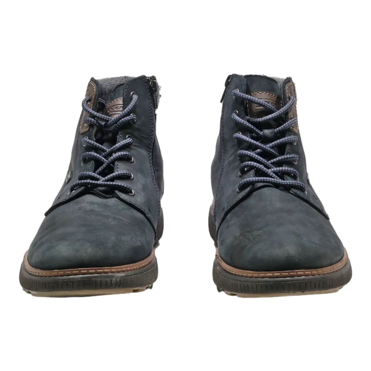 RIEKER Chukka Boots Black Leather Mens UK 10.5