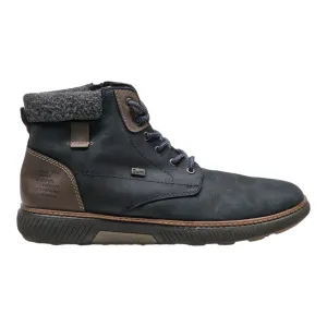 RIEKER Chukka Boots Black Leather Mens UK 10.5