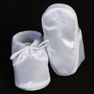 Satin cross bootie