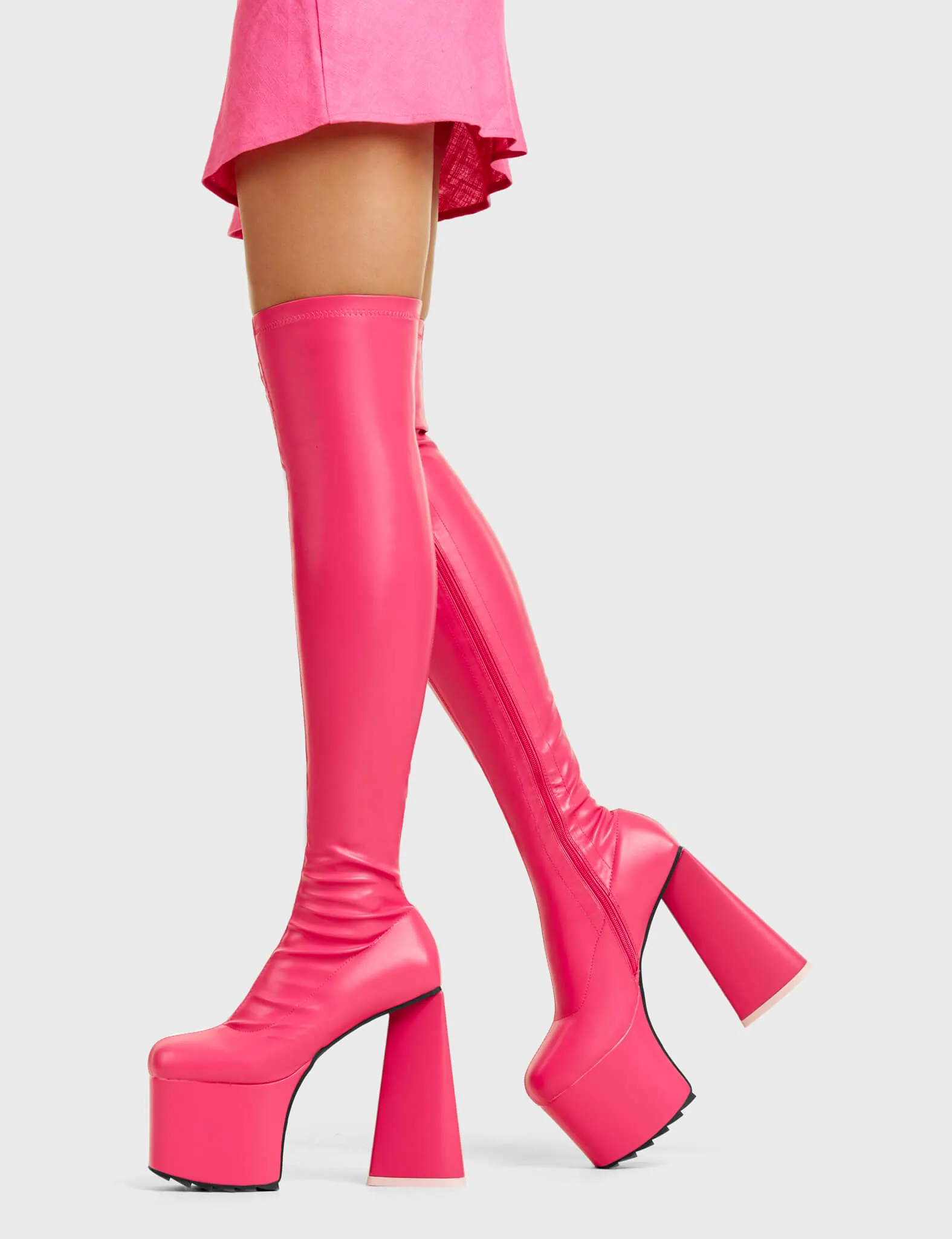 Separate Platform Thigh High Boots