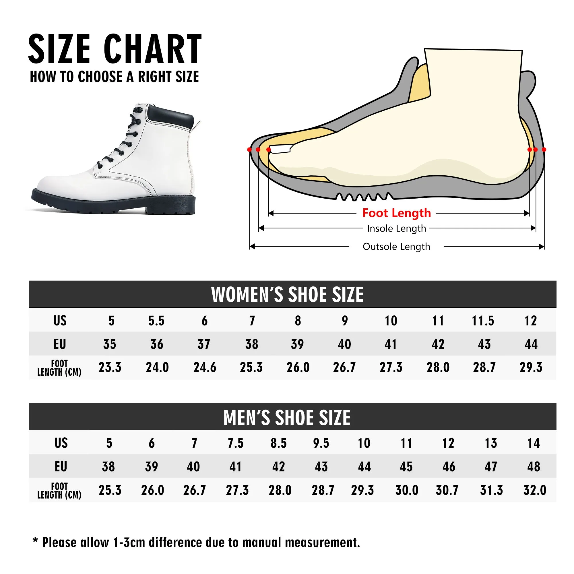 Sunflower Women Leather Boots, Yellow Flowers Floral Vegan Lace Up Shoes Hiking Festival Black Ankle Work Winter Waterproof Custom Ladies