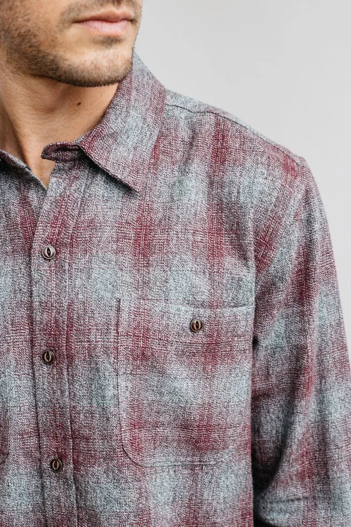 Winslow Burgundy Ombre Flannel
