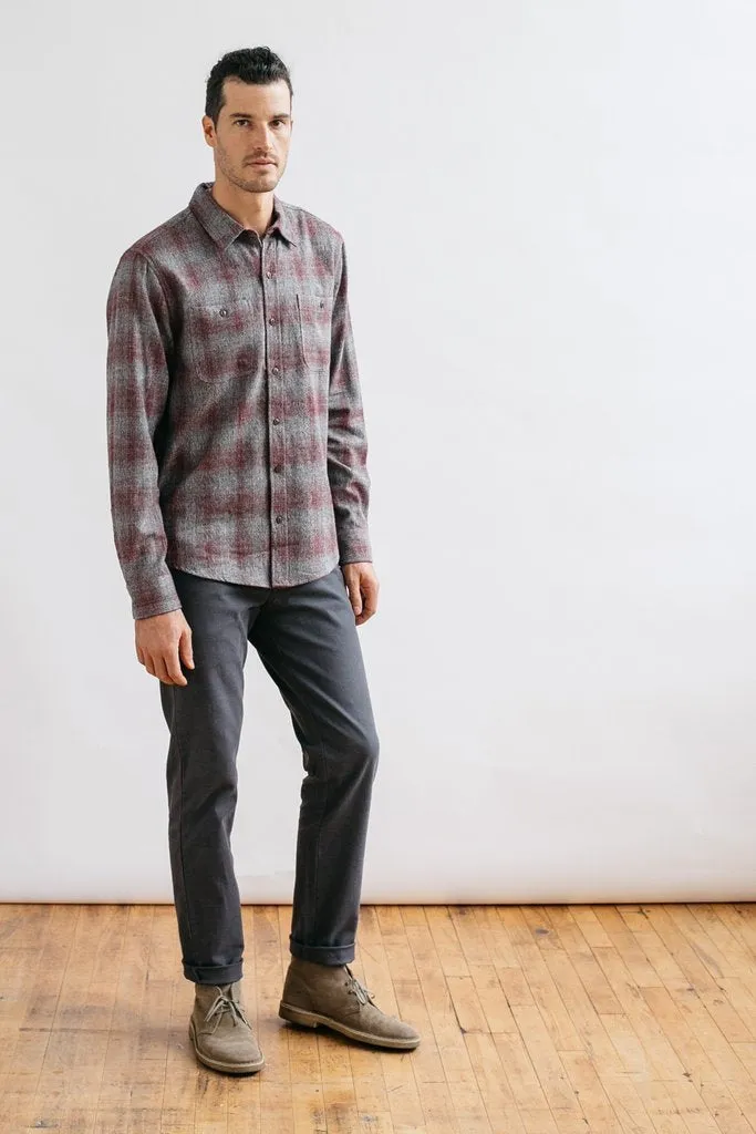 Winslow Burgundy Ombre Flannel