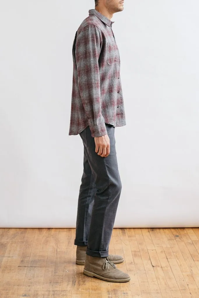 Winslow Burgundy Ombre Flannel
