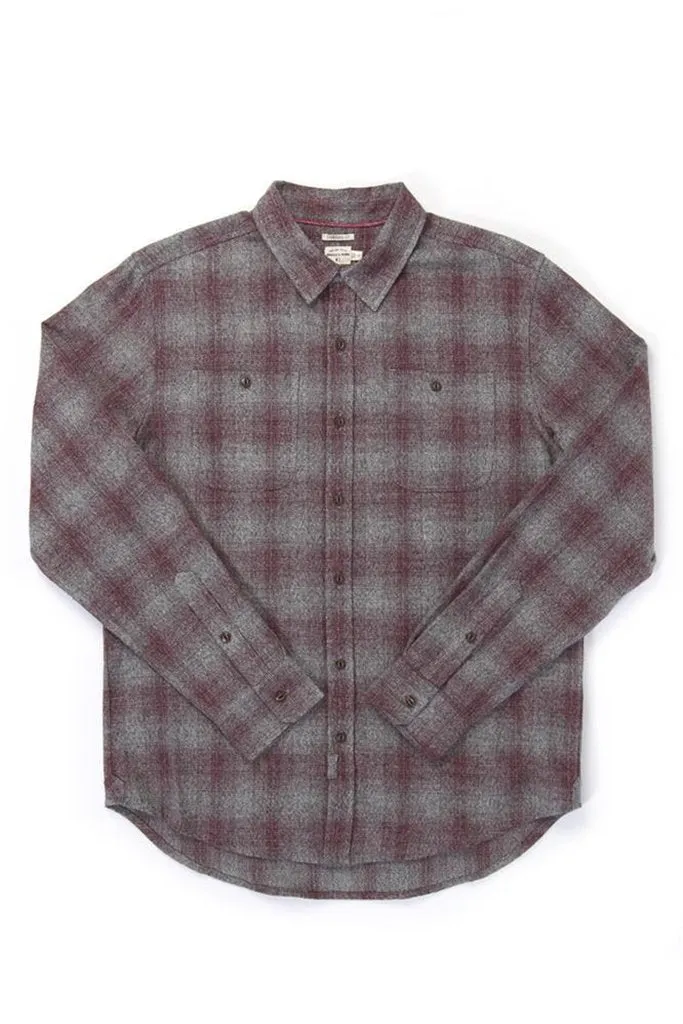 Winslow Burgundy Ombre Flannel