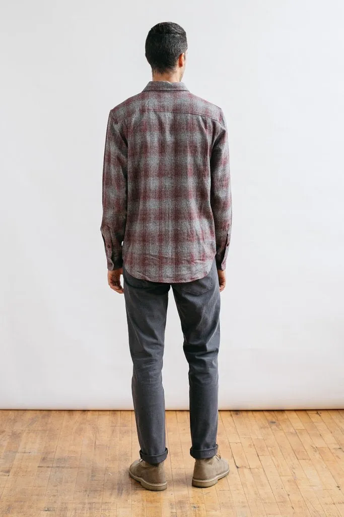 Winslow Burgundy Ombre Flannel