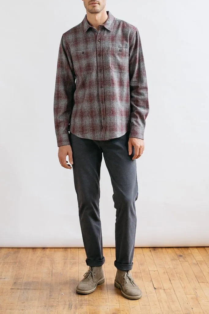 Winslow Burgundy Ombre Flannel